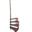A 20th Century Library Ladder With Leather