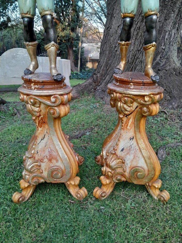 A 20th Century Pair Of Venetian Blackamoor Torchiers - Image 5