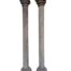 An Antique Pair Of Original Large Teak Wood Pair Of Architectural Wooden Pillars On Carved Stone Bases