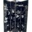 An Early 20th Century Chinese Floor Or Wall Screen With Inlaid Mother Of Pearl Figures On One Side And Colourful Flowers On The Other Side