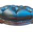 An Antique Victorian 20th Century / Circa 1880s Mahogany Foot Stool On Bun Feet In A Hand Gilded Finish