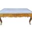 A 20th Century French Style Carved And Gilt Wood Coffee Table With Cream Marble Top