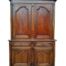 An Antique 18th Century French Louis XV Carved Walnut Buffet Deux Corps / Cabinet / Drinks Cabinet