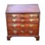 An Antique George III Flame Mahogany Bureau With Enclosed Fitted Interior