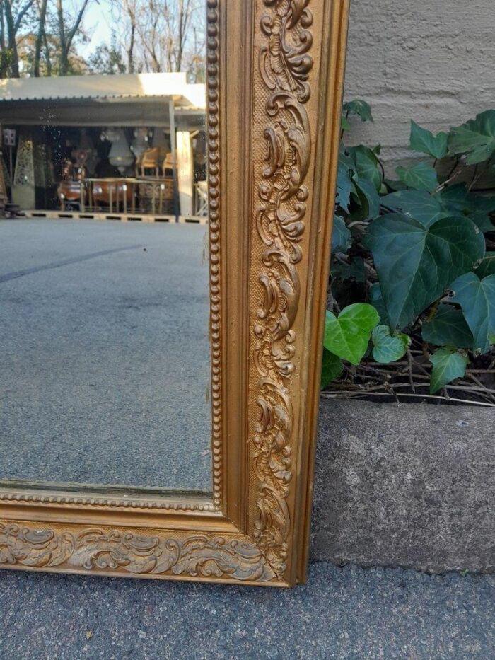 An Antique French 19th Century Ornately Carved Giltwood Mirror ND - Image 4