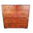 An Antique 19th Century / Circa 1895 Original Teak Military Chest With Brass Handles