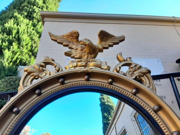 A 20th Century Regency / Federal Style Carved Eagle Mirror - Image 5