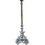 An Antique Victorian Ornate Wrought Iron Candle Holder