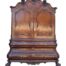 An Antique 18th Century Circa 1755 Dutch Heavily Carved Mahogany Wood Armoire / Cabinet