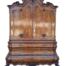 An 18th Century Circa 1760 Dutch Rococo Heavily Carved Burr Walnut Armoire / Cabinet