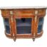 A 20TH Century French Louis XVI Style Rosewood Buffet / Credenza / Drinks Table With Cream Stone Top