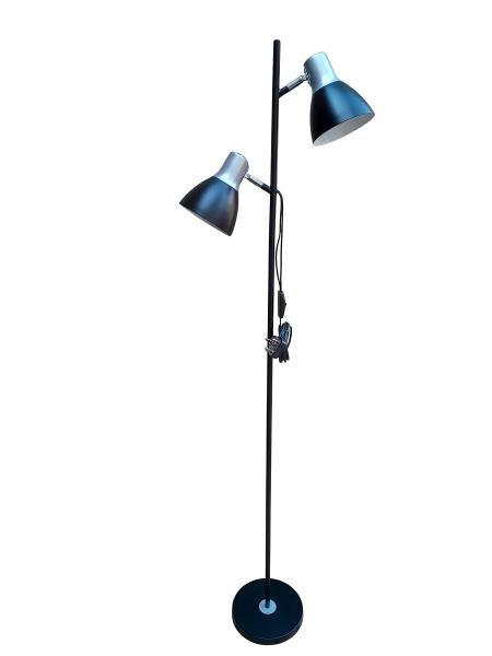 A Contemporary Black And Grey Floor Lamp
