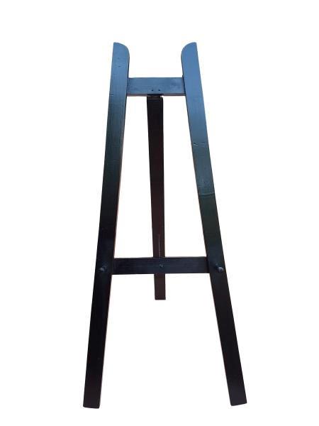 A Decorative Wooden Display Easel In An Ebonized Contemporary Finish