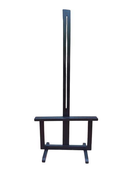 A Decorative Wooden Display Easel In An Ebonized Contemporary Finish