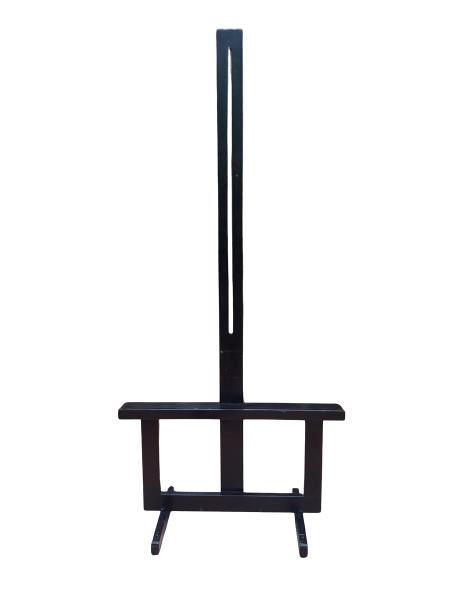 A Decorative Wooden Easel In An Ebonized Contemporary Finish