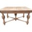 An Antique Dutch Heavily Carved Oak Breakfast /  Entrance / Drinks Table In A Contemporary Bleached Finish