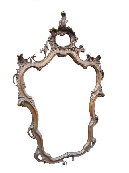 A 20th Century French  Style Ornately Carved Gilt Mirror