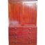A 19th Century  Circa 1840s Victorian Mahogany Linen Press With Shelves And Lock And Key