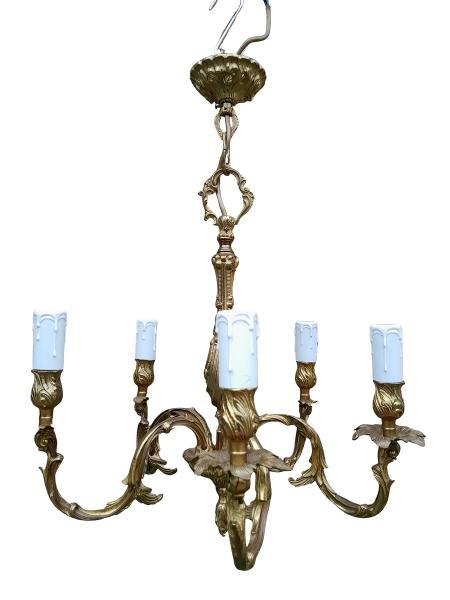 A 20th Century Gilt Metal Chandelier