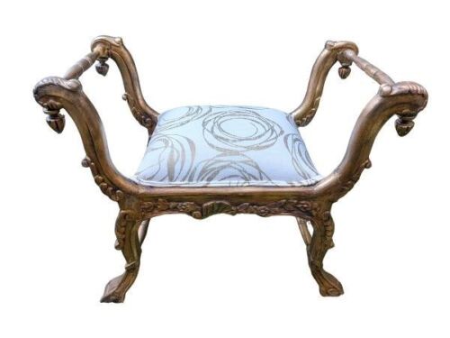 A 20TH Century French Style Hand Gilded With Gold Leaf Stool