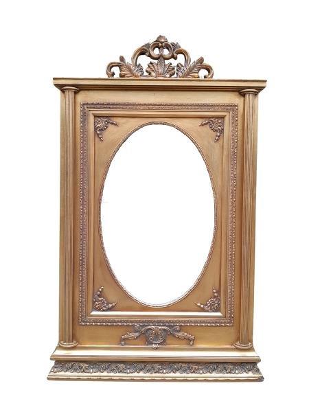 A Large And Ornately Carved And Bevelled Mirror Large