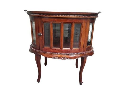 A 20th Century Victorian Style Mahogany Drinks/Tea Cabinet With Tray