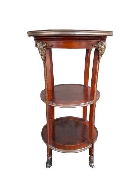 A 20th Century French-Style Rams Head Mounts And Hooves Side Table