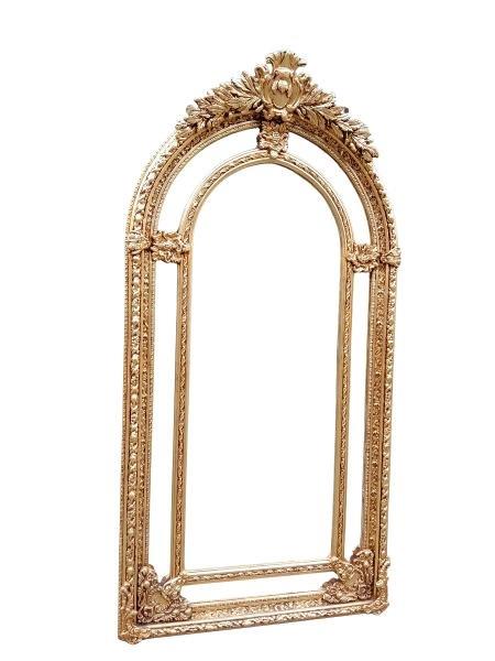 A 20th Century French Style Ornately Carved Giltwood And Bevelled Mirror