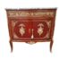 An Imported French Style Cabinet / Credenza With Marquetry And Marble Top
