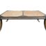 A Rattan Black and Gilded Coffee Table on Castors