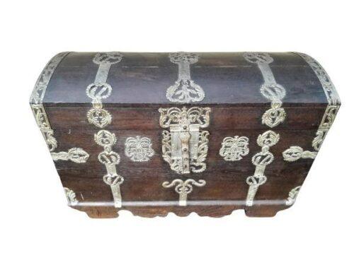 An 18th Circa 1780s Century Baroque Kist/Trunk With Iron Hardware
