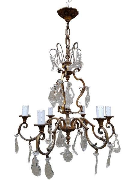 A 20TH Century French Ormolu And Crystal Chandelier