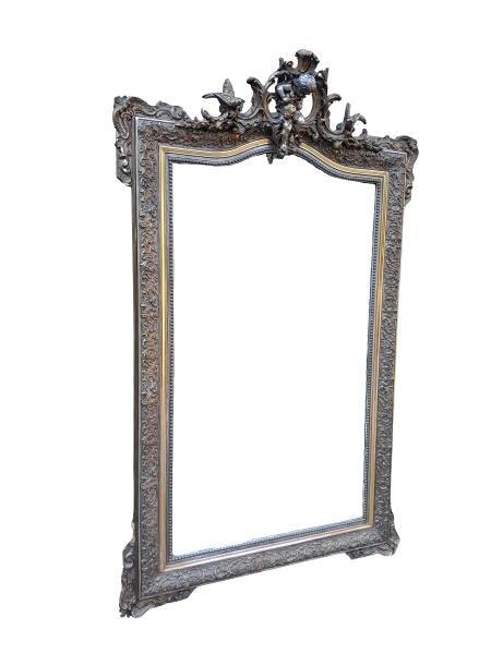A 19th Century French Ornately Carved And Large Gilt  Mirror