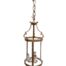 A French  20th Century Brass And Original Glass Lantern With Chain And Ceiling Rose