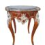 A 20th Century French Style Rosewood And Ormolu Rosewood Table With Marble Top