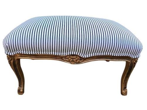 A French Style Hand Carved Giltwood Ottoman