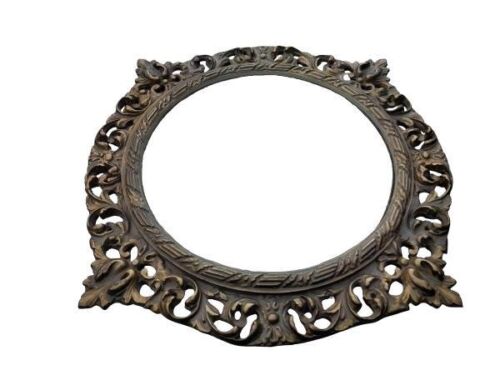 A 20th Century Gilded And Ornately Carved Convex Gilt Framed Mirror