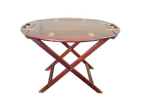 A 20th Century Butler Tray With Brass Hinges