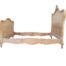 A 20TH Century French Carved Oak Double Size Bed In A Contemporary Bleached Finish