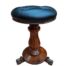 A 20th Century Rosewood Piano Stool Upholstered in Deep  Buttoned Black Leather