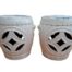 A 20th Century Pair Of Cream Ceramic Stools Or Side Tables