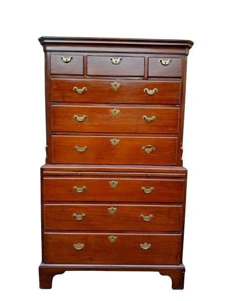 A Late18th / Early 19th Century George Iii Mahogany Chest-On-Chest