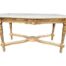 A 20th Century French Style Gilt Wood Coffee Table With Travertine Stone Top