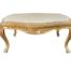 A 20th Century French Style Giltwood Coffee Table With Travertine Top