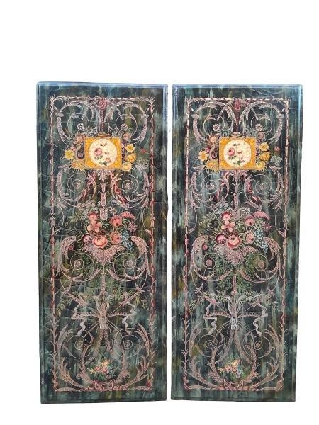 A Rare Pair Of French Style Highly Decorative Wall Panels ND