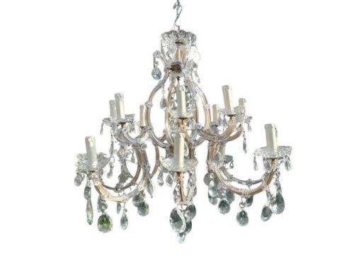 A 20th Century French Maria Theresa Style Gilt Metal And Crystal Chandelier