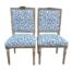A 20th Century Pair Of  Two  French Louis XVI Style Glitwood Chairs