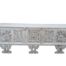 An Early 20th Century Ornately Carved Server / Cabinet With Shelves And Drawers Lined For Cutlery And Cupboards For Crockery In A Contemporary Bleached Finish