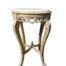 A French Style Carved Giltwood Table With Cream Marble Top