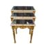 A French Style Giltwood Set Of  Nesting Tables With Bevelled Mirror Tops